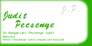 judit pecsenye business card